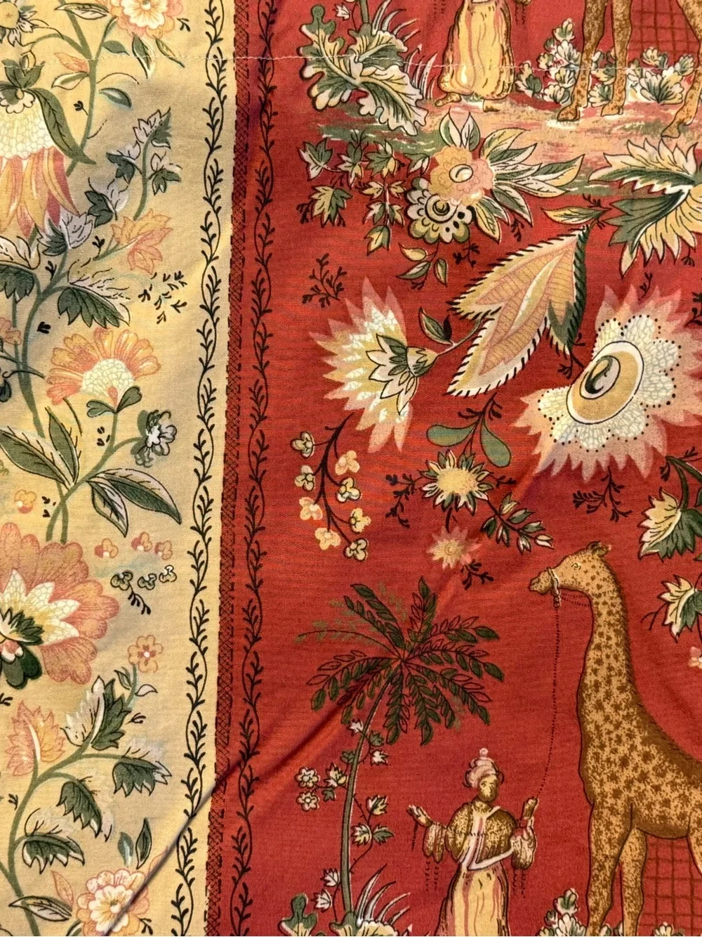 Vintage French Country Toile & Floral Menagerie Custom Jabots